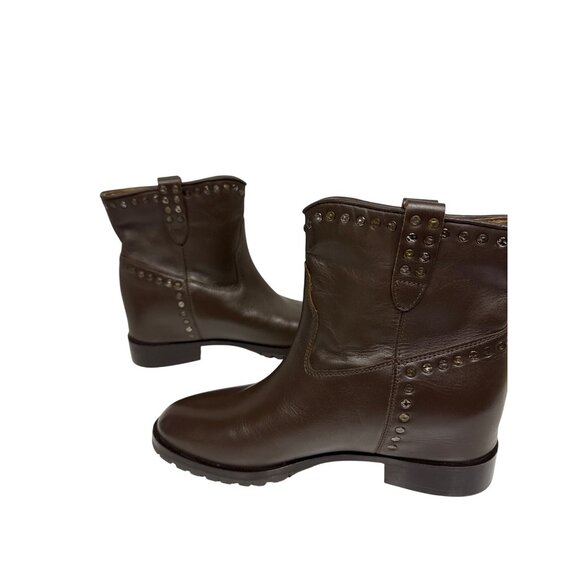 SaintG Noemi Women's Boot Studded Brown Leather Ankle Size 9 New - Picture 8 of 12